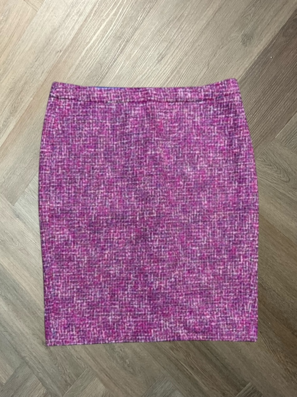 J.Crew Autumn Tweed Pencil Skirt Womens 12 Pink Purple Made in Italy Classy